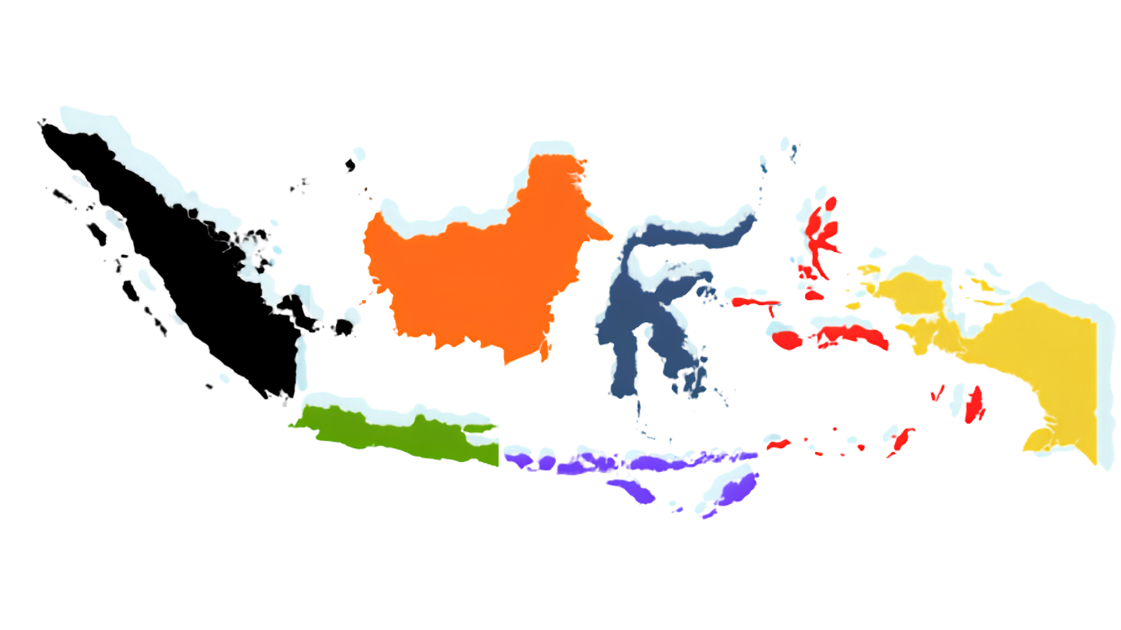 Peta tujuh region pengorganisasian BPAN di Indonesia